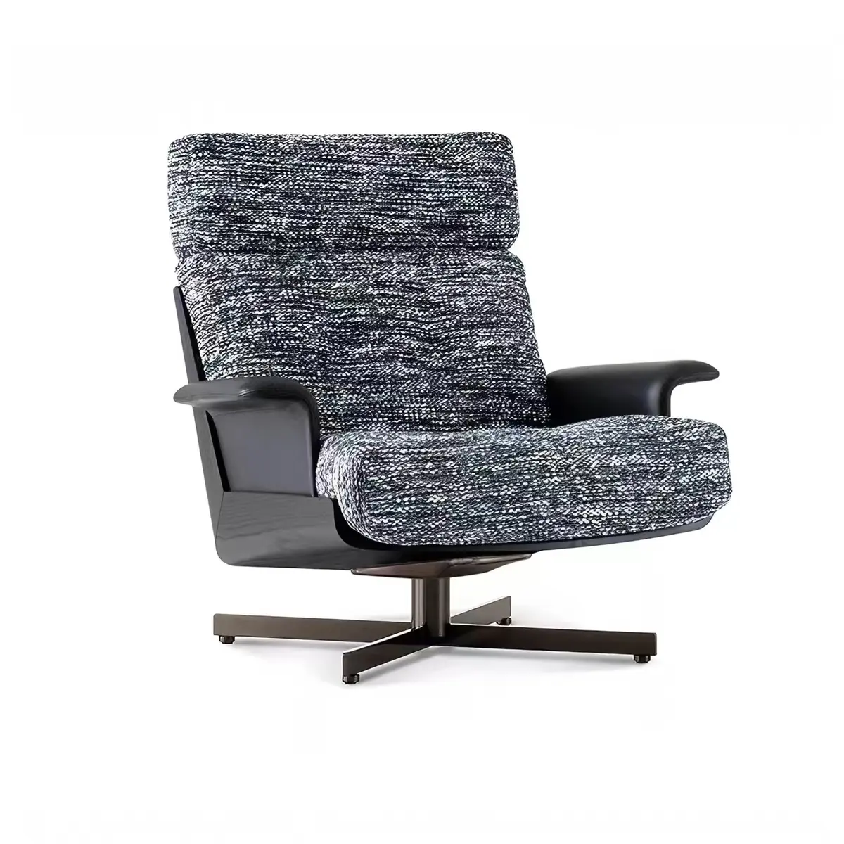 MD-MP137 high-back swivel lounge chair and ottoman set, product view 2