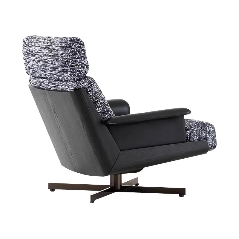 MD-MP137 high-back swivel lounge chair and ottoman set, product view 3