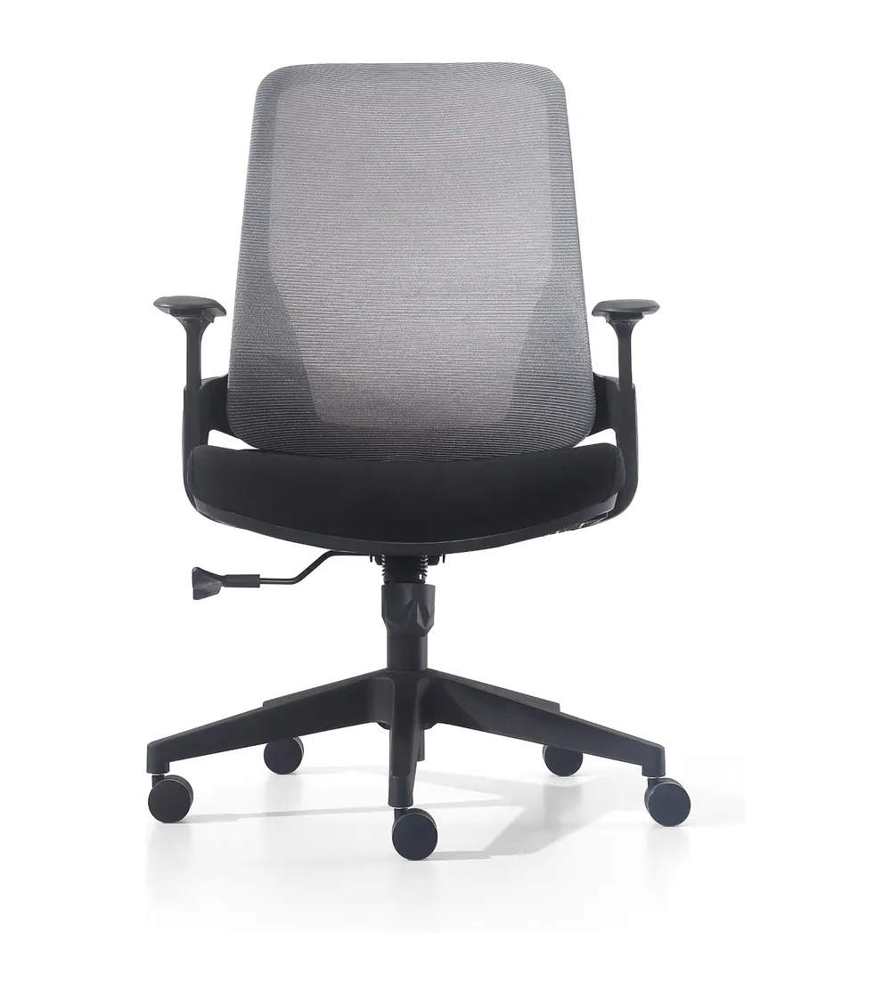 M-860B gray integrated-frame mesh office task chair