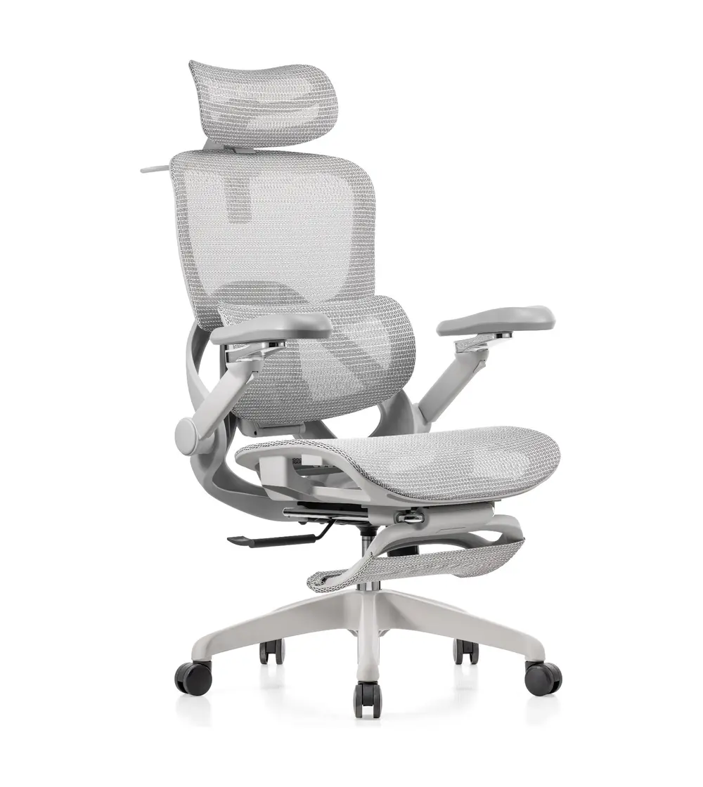 M81A executive mesh office chair with headrest and footrest