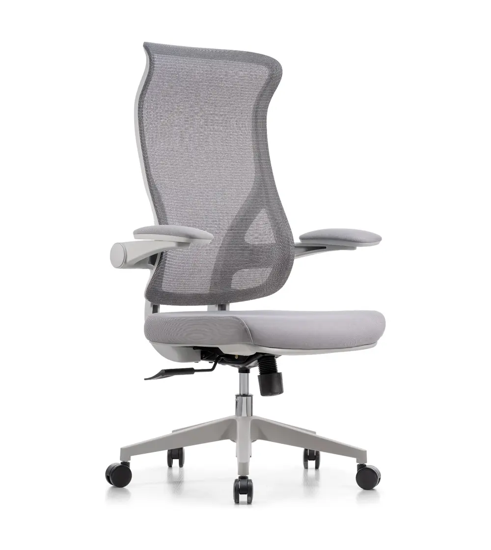 M98A high-back gray mesh task chair
