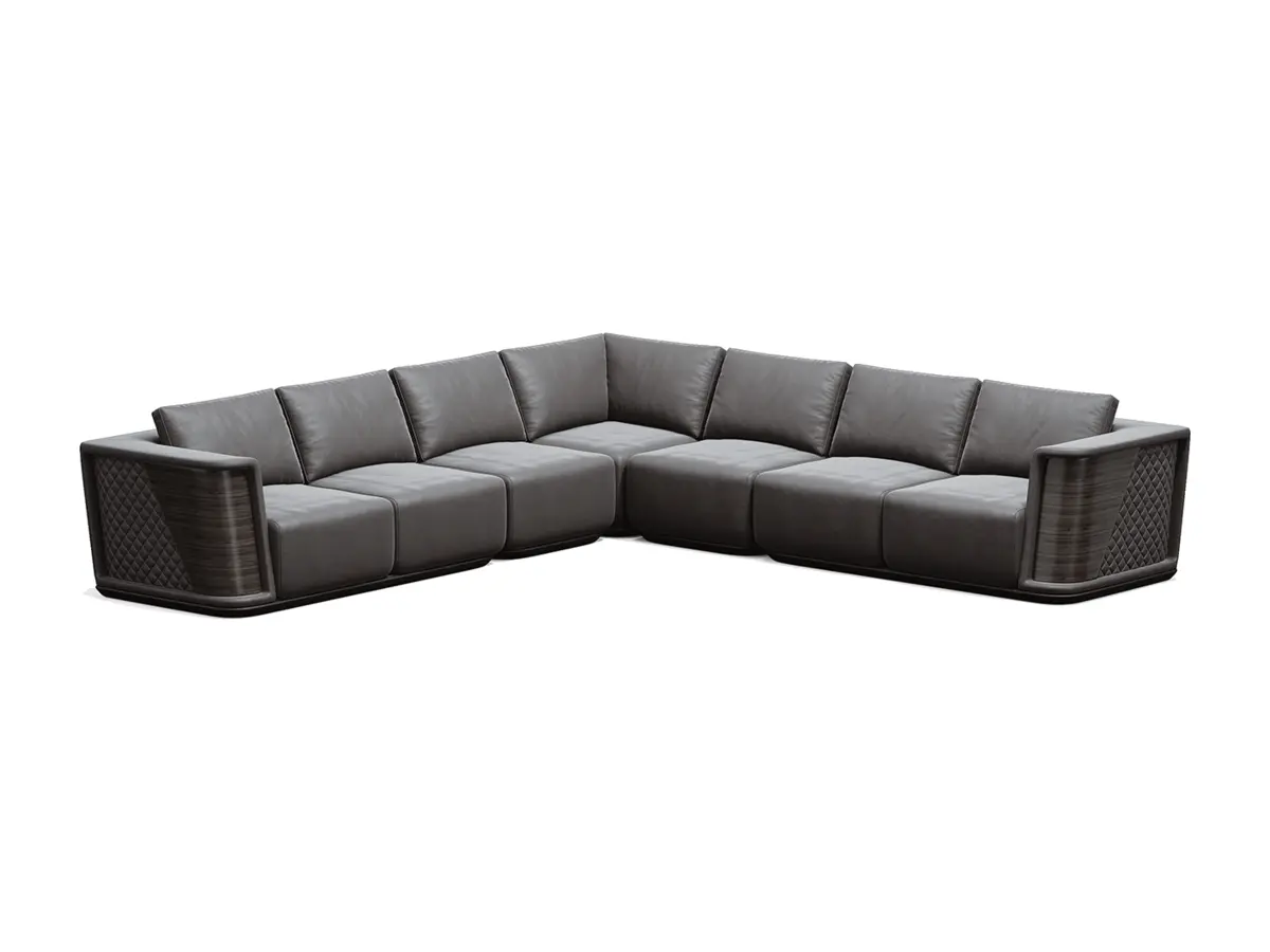 LD24-11-L commercial office sofa on white background