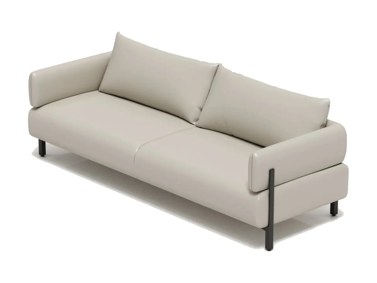 LD25-12 commercial office sofa on white background