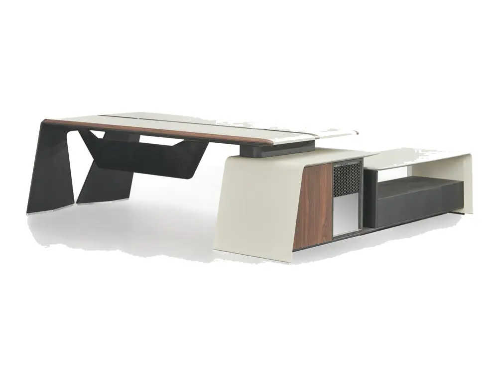 H-06A modern executive desk on white background