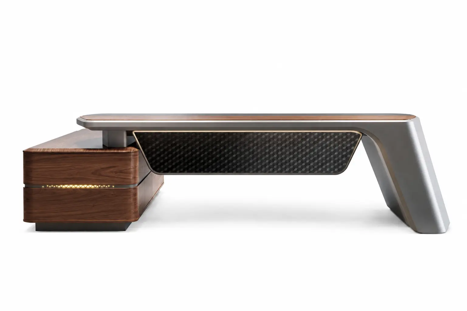 MA-M-001HP executive office desk on white background