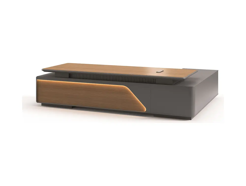 DLK-D0232 executive office desk on coordinated white background