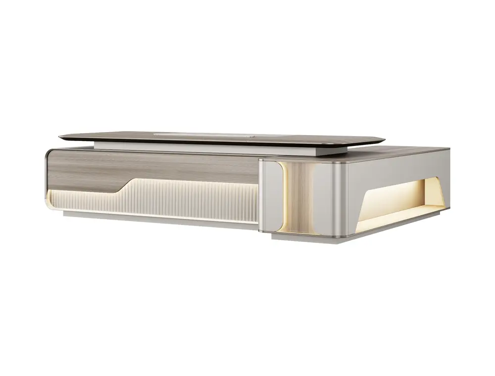 DO-UFZ-01D32L executive office desk on coordinated white background