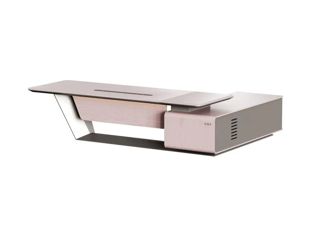 DO-YAM-01D32 executive office desk on coordinated white background
