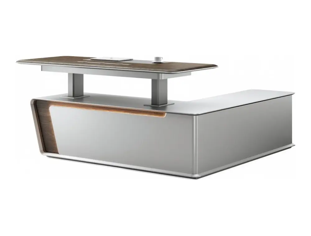 DY-AG-D24B executive office desk on coordinated white background