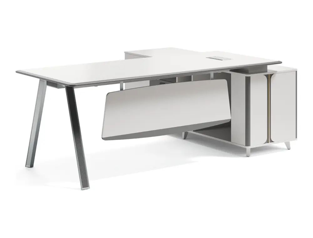 DY-D0122 executive office desk on coordinated white background