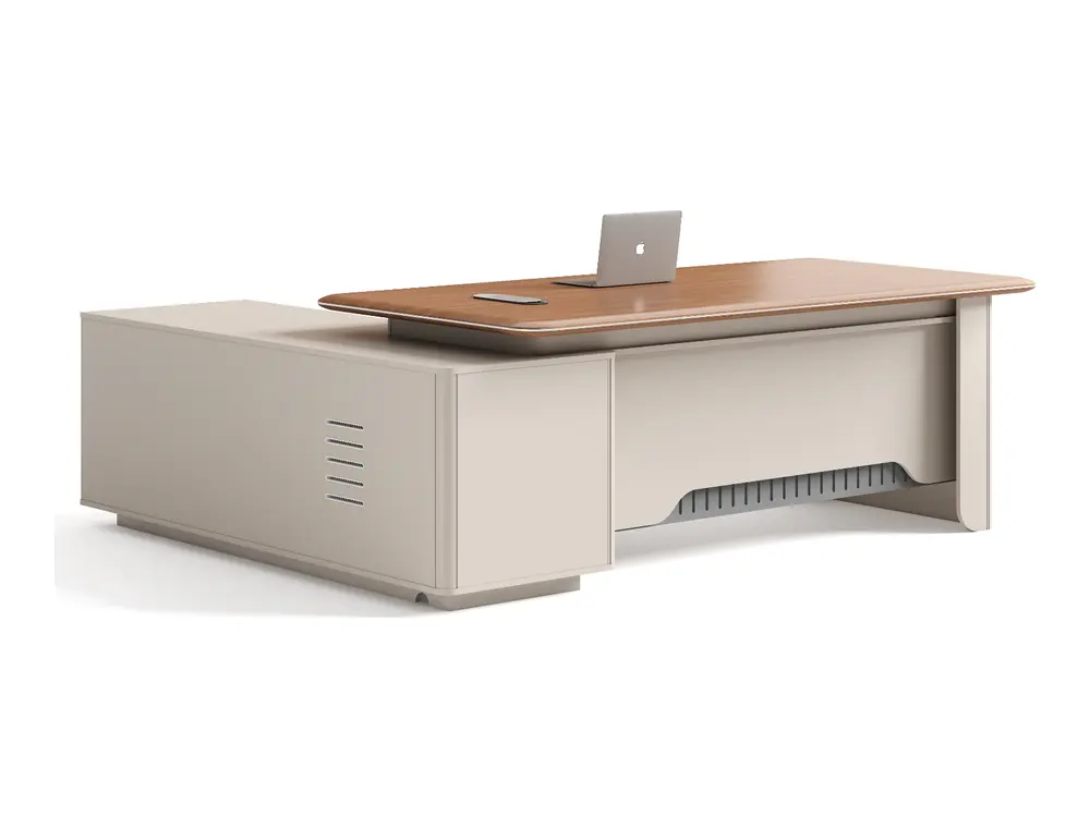 DY-D0324 executive office desk on coordinated white background