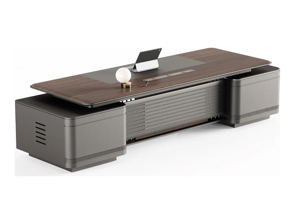 DY-D1232 executive office desk on coordinated white background