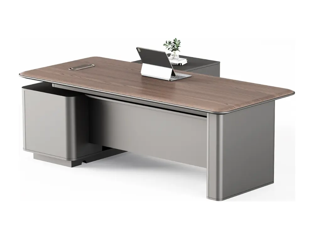 DY-D1522 executive office desk on coordinated white background