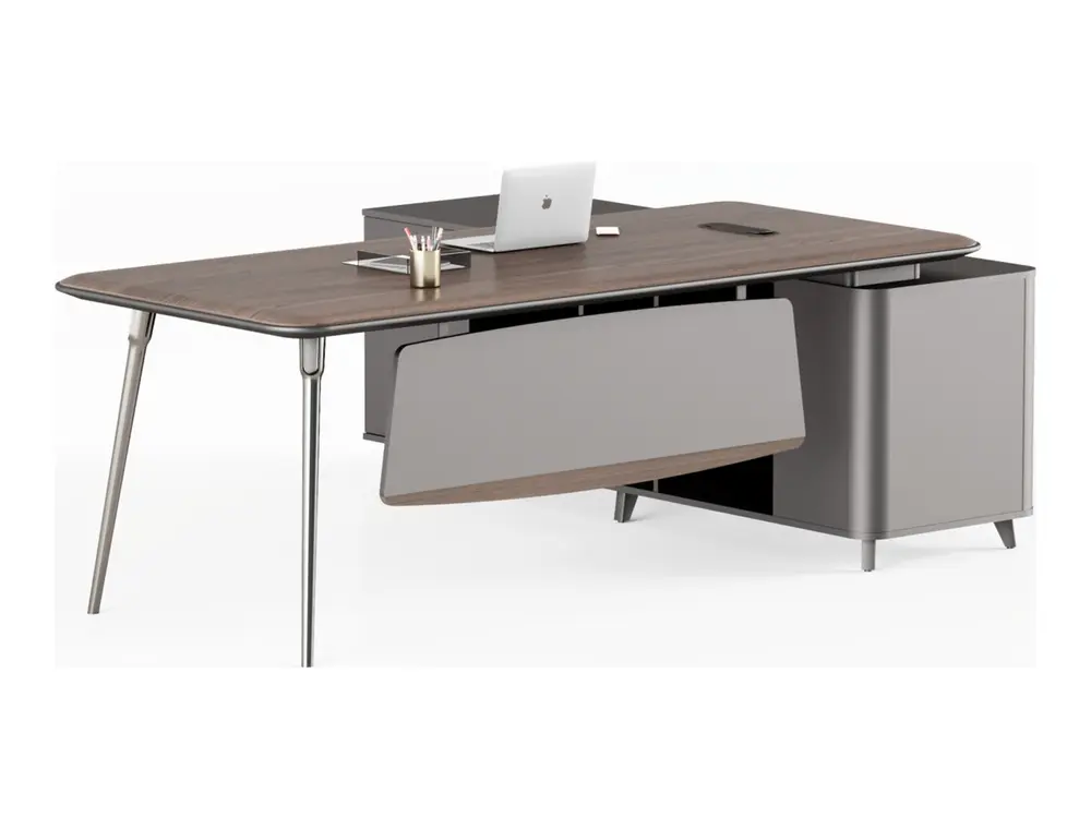 DY-D2022 executive office desk on coordinated white background