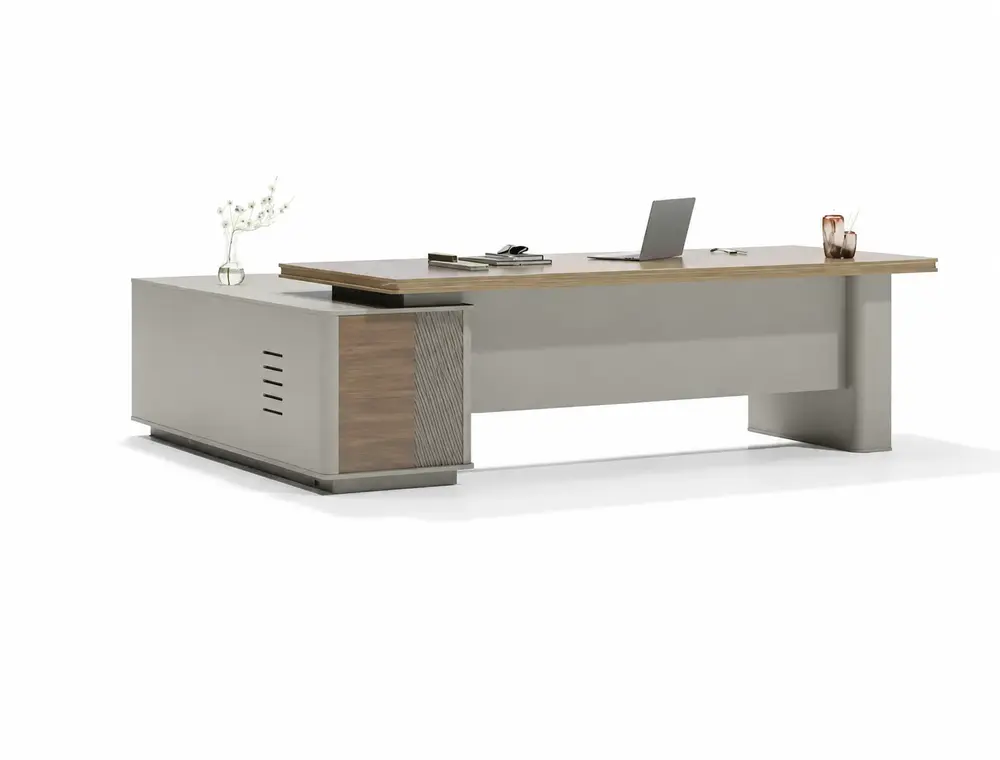 DY-QXD0326 executive office desk on coordinated white background