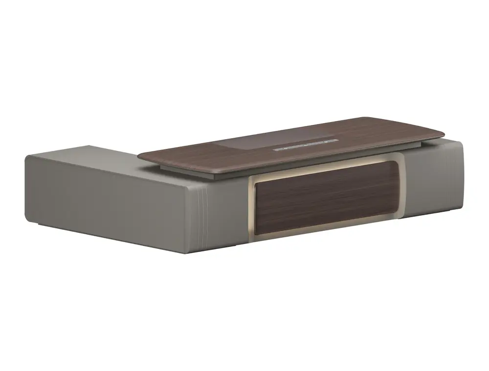 HY-WJ-01D32 executive office desk on coordinated white background