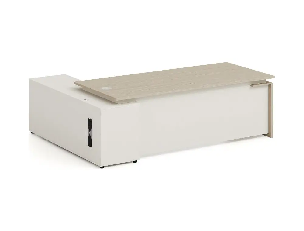 KJ-JY-KBBT24-L executive office desk on coordinated white background