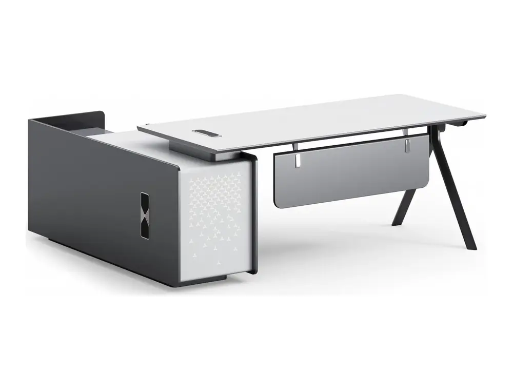 KJ-XHU-KBBT22-L executive office desk on coordinated white background