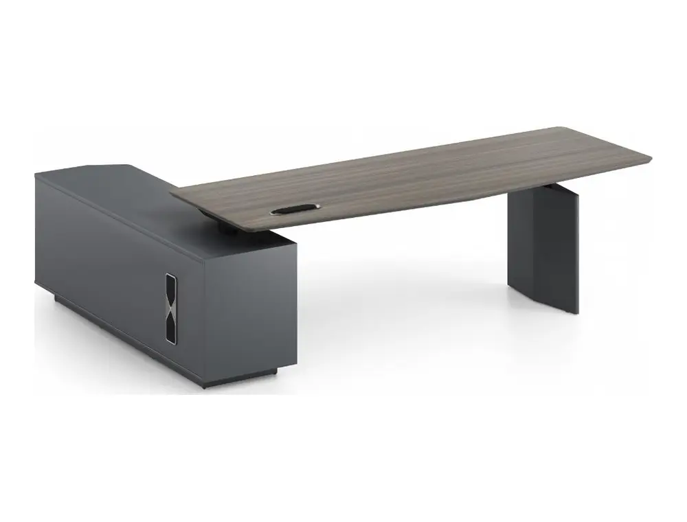 KJ-YSH-KBBT26-AL executive office desk on coordinated white background