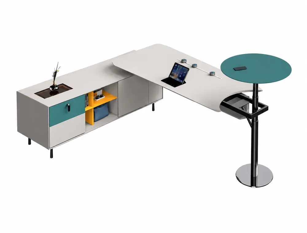 MG-X·Yan-01 executive office desk on coordinated white background