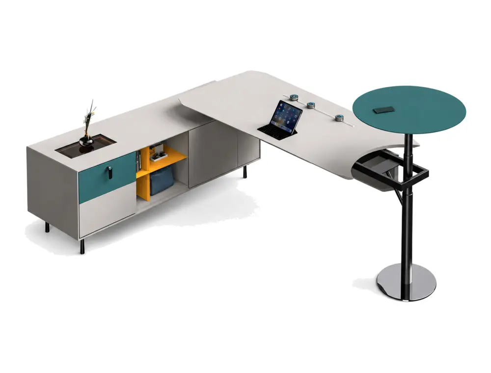 MG-X·Yan-01 executive office desk on coordinated white background