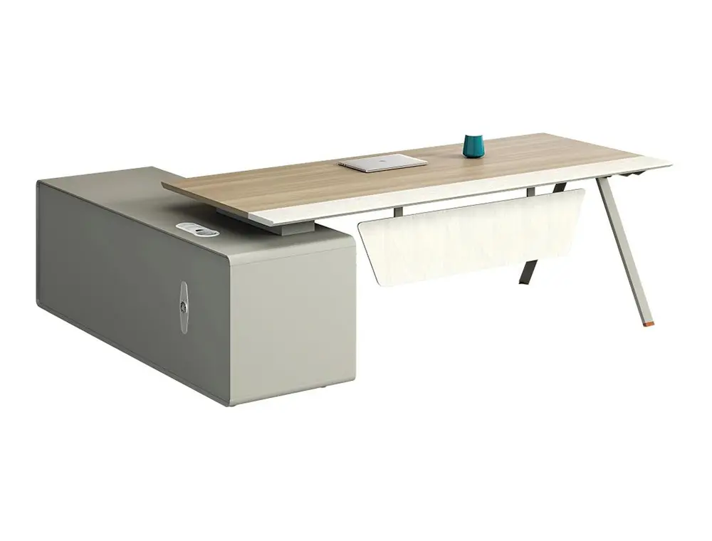 MG-ZB-03 executive office desk on coordinated white background