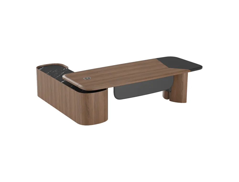 SY-T01 sculpted executive desk on white background