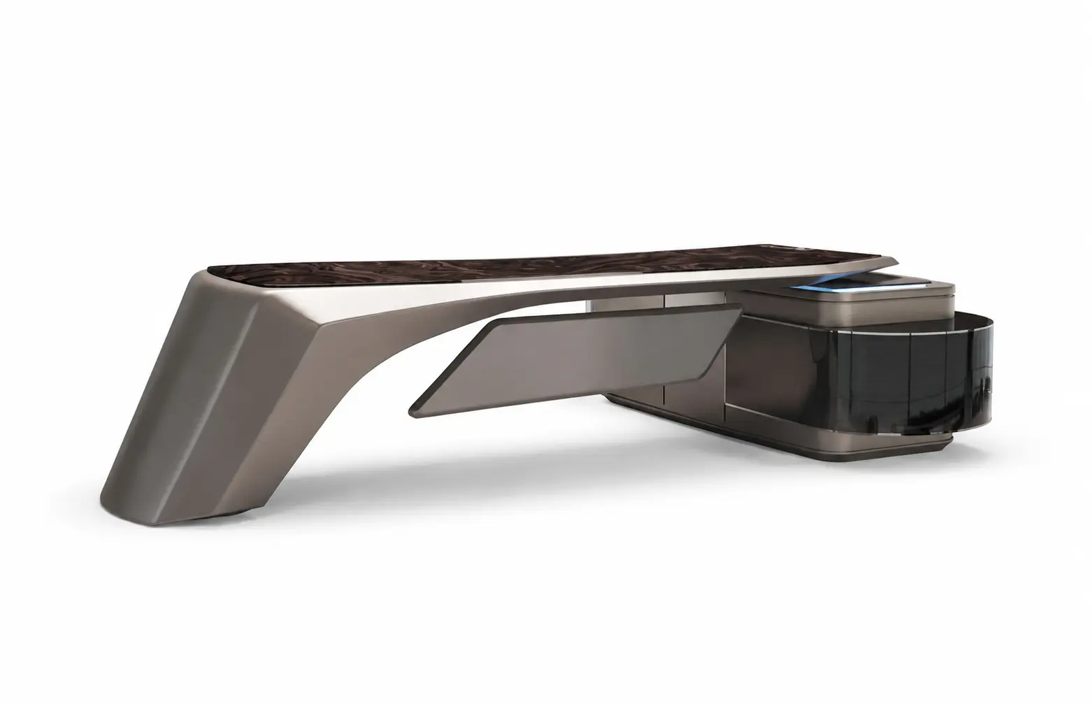 UXC-01D32 sculpted executive desk on white background