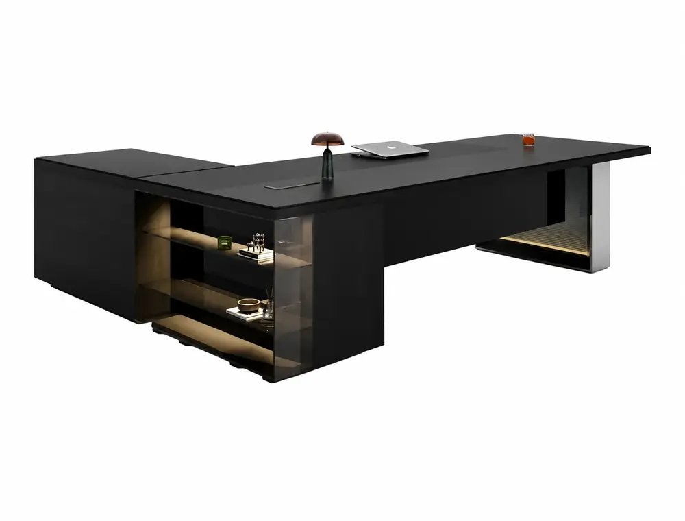 XIDUN-01 integrated executive desk on white background