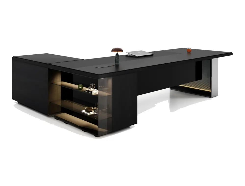 XIDUN-01 integrated executive desk on white background