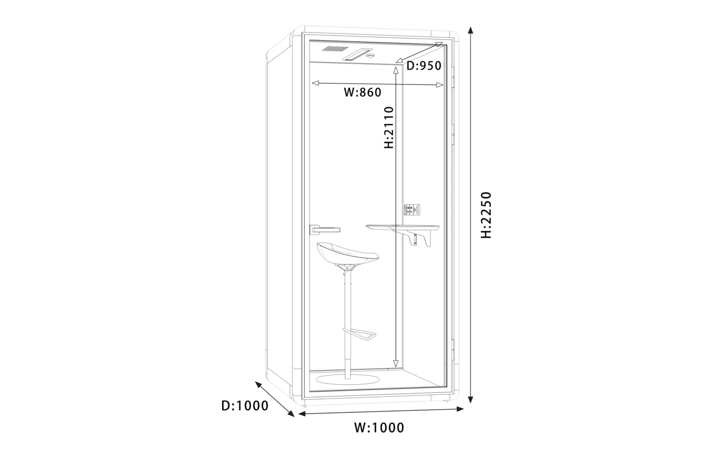 SL-S acoustic pod detail view 3