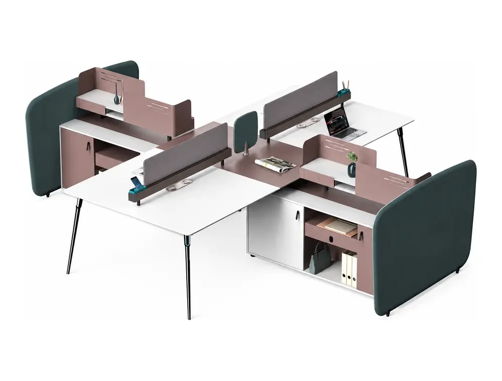 FB01-P06-4 four-person commercial staff workstation