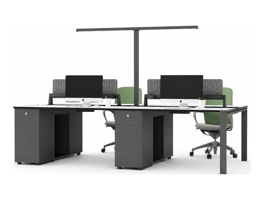HM-P01-2 two-person commercial staff workstation