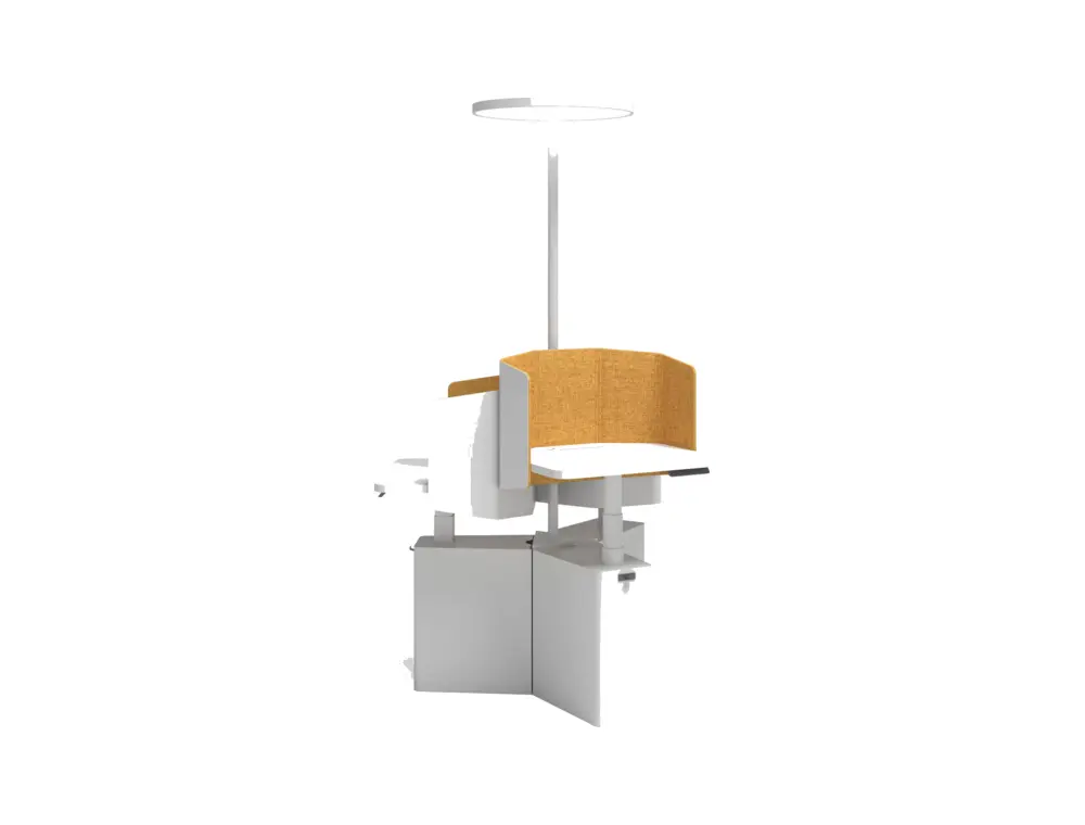 DO-DZJ-01SJ12 commercial staff workstation on a coordinated white background
