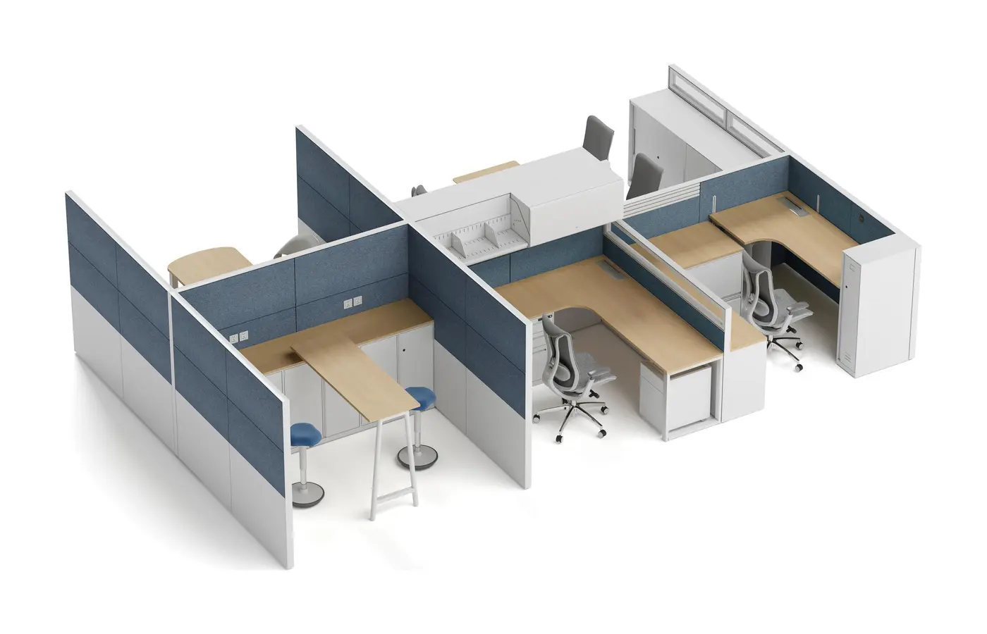 DO-DGL-PF6 office workstation, product view 2