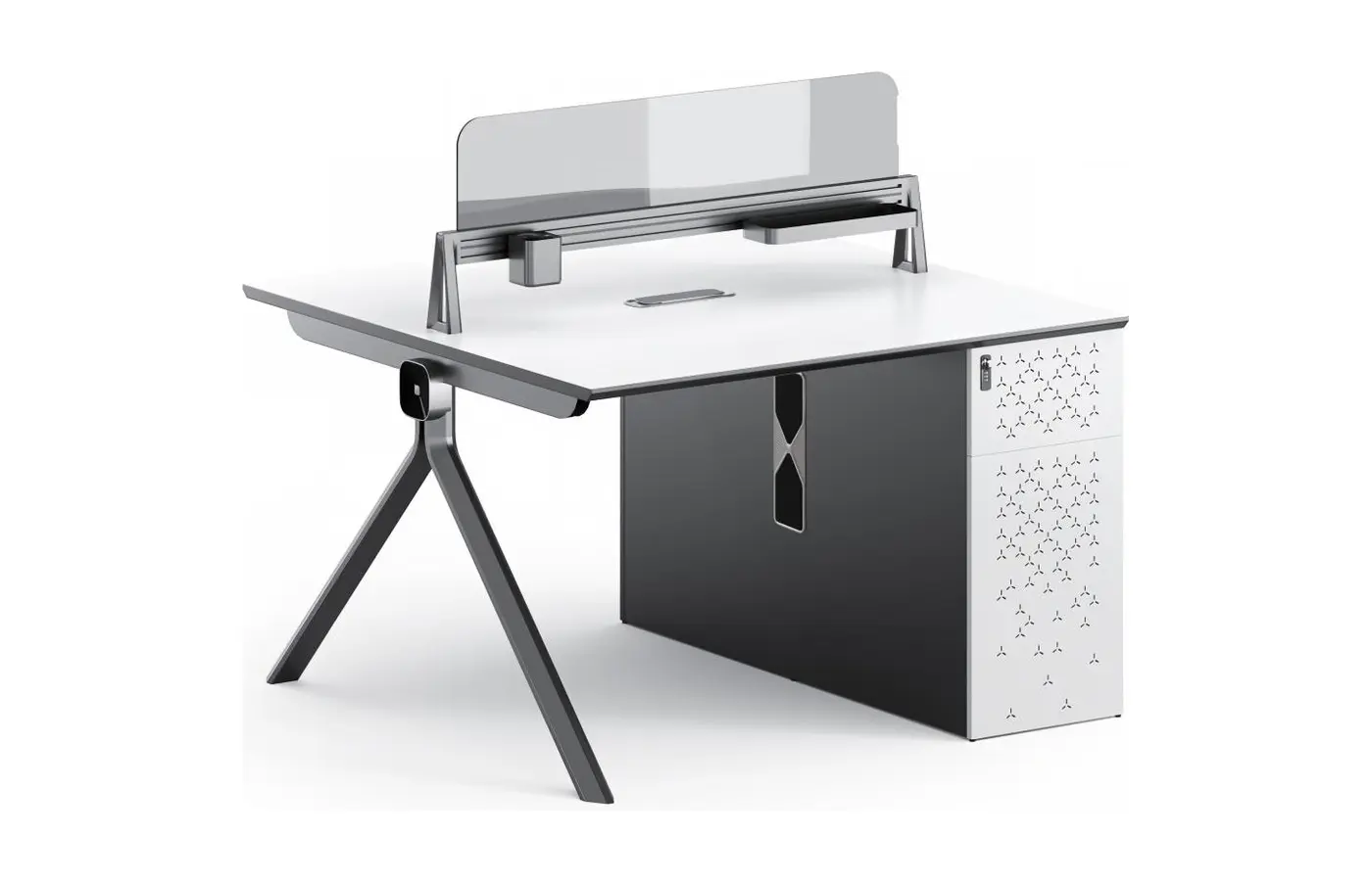 KJ-XHU-KBZY12-A office workstation, product view 3