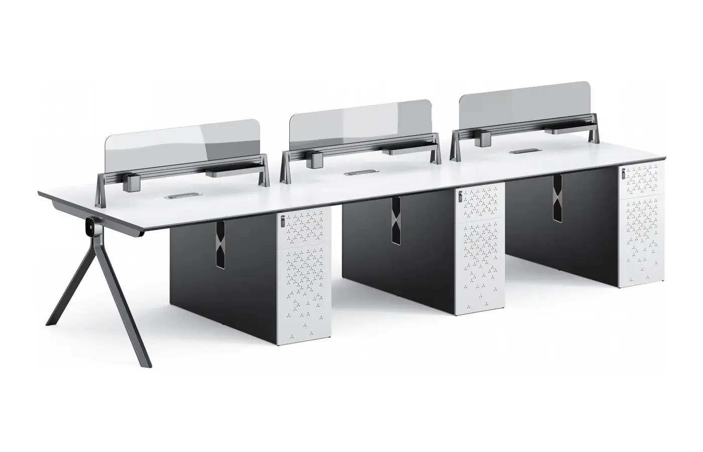 KJ-XHU-KBZY12-A office workstation, product view 4