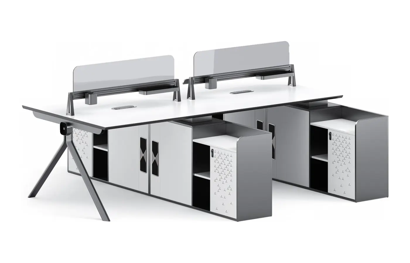 KJ-XHU-KBZY12-A office workstation, product view 6