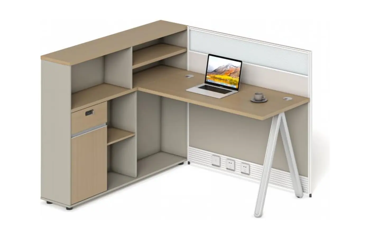 XS-YC-P1514-D office workstation, product view 2