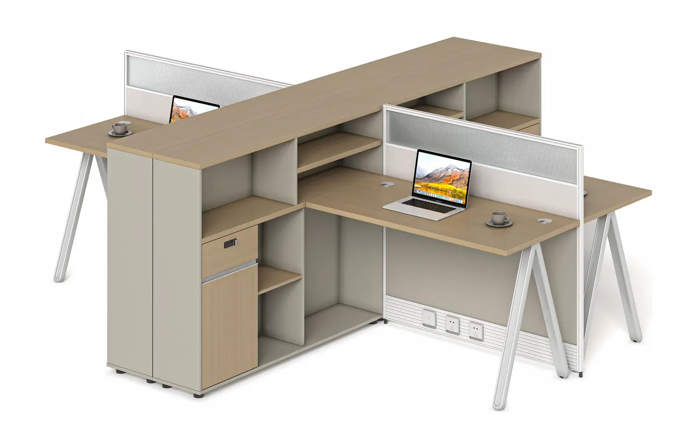 XS-YC-P1514-D office workstation, product view 4