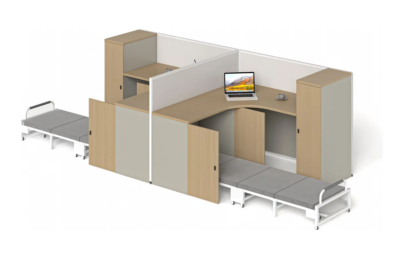 XS-YC-P1716-E office workstation, product view 2