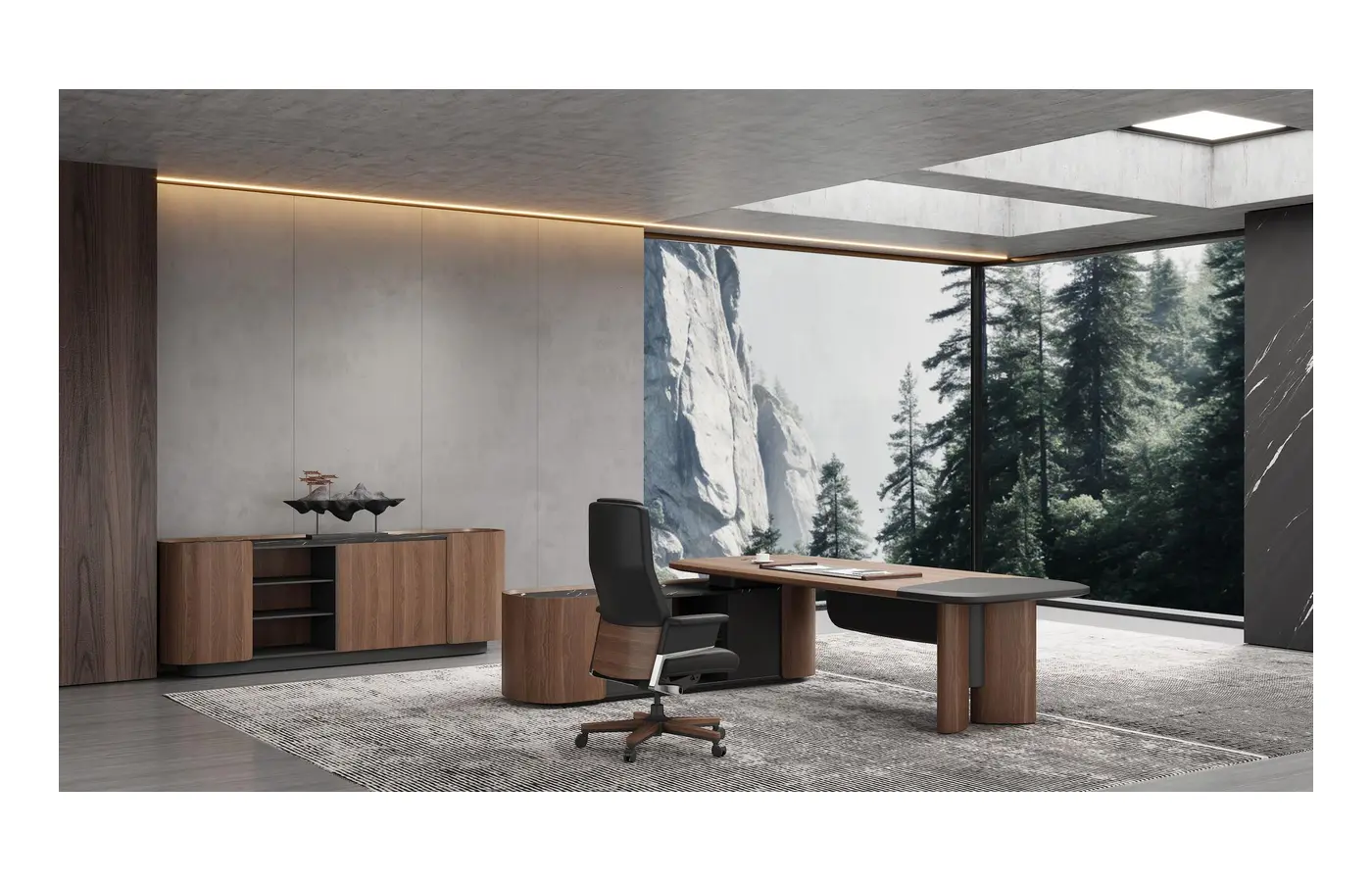 SY-T01 executive office desk, product view 4