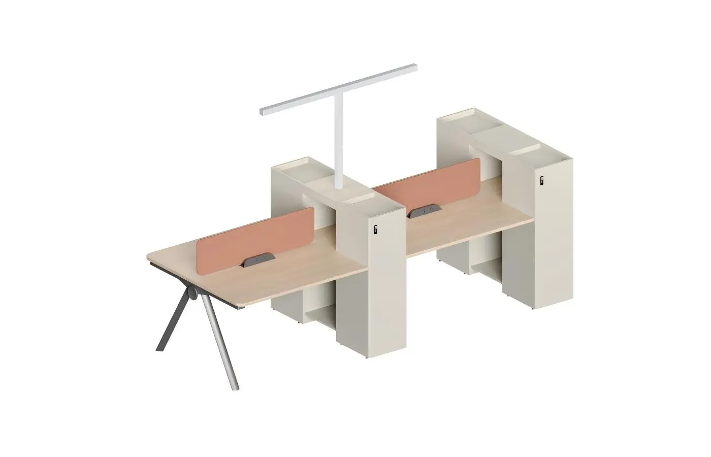 WS-OFE-WTC10-2814 commercial staff desk, product view 5