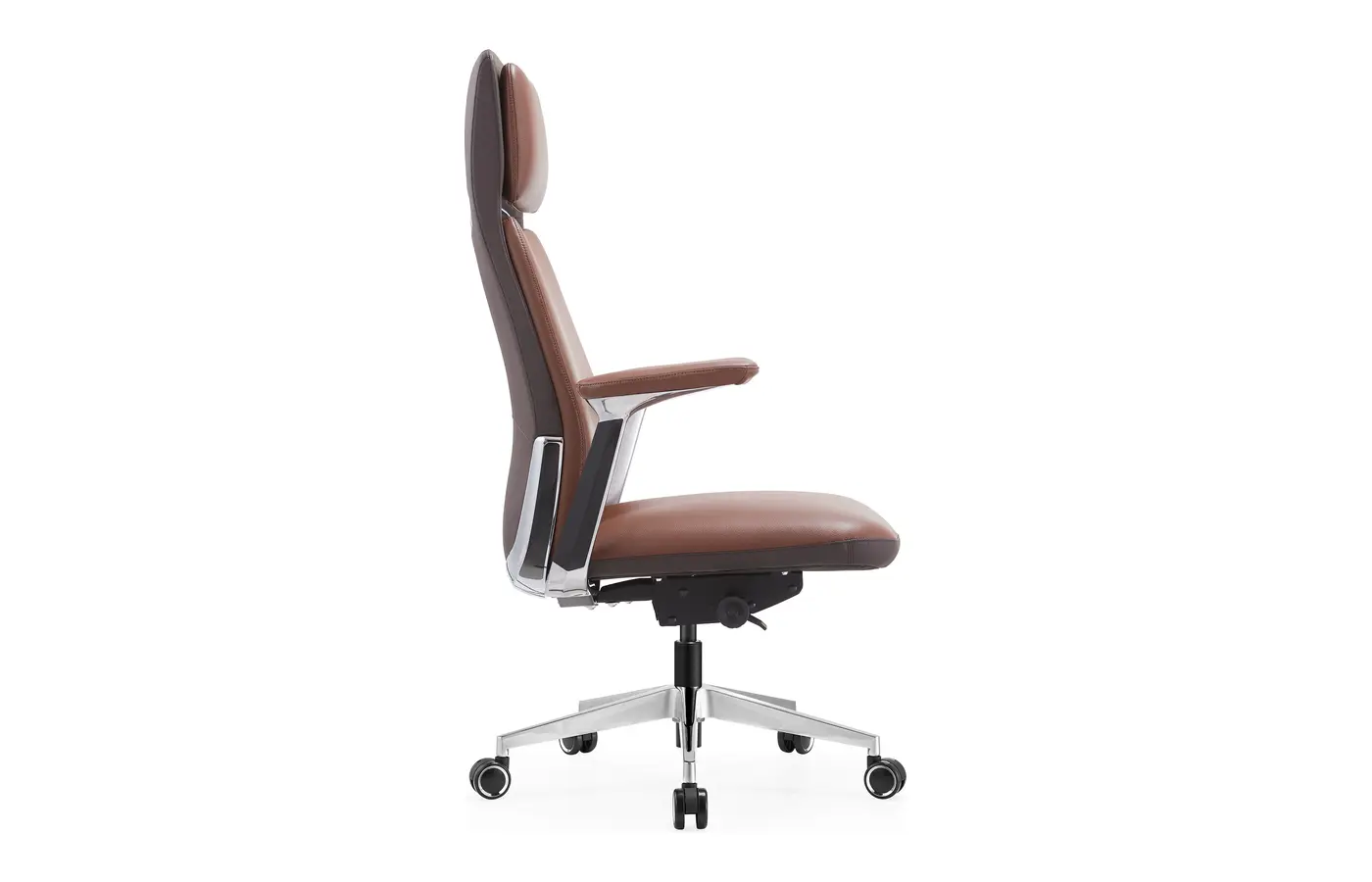 YP-DNA Adjustable-Headrest Executive Leather Chair, product view 2