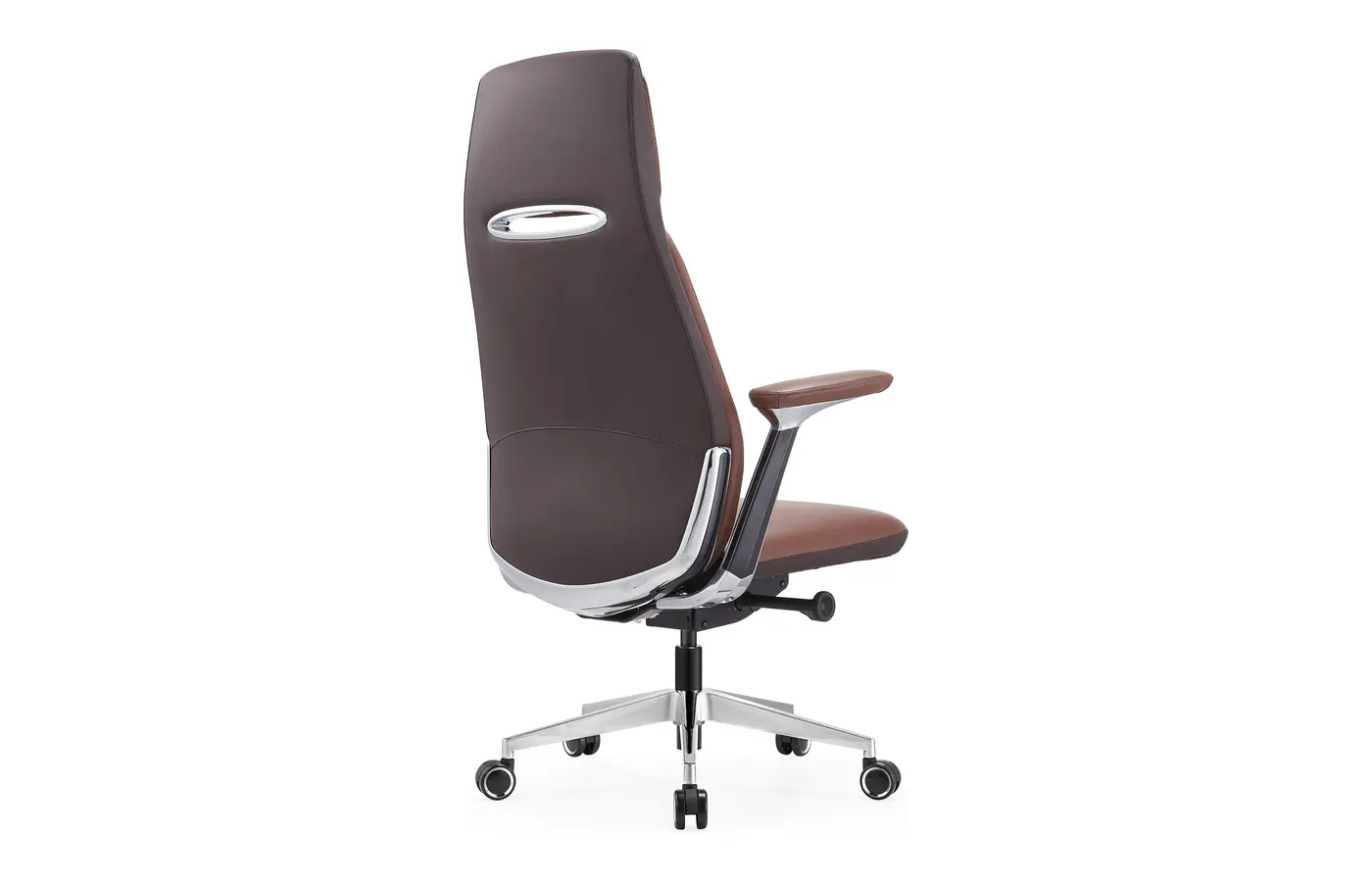 YP-DNA Adjustable-Headrest Executive Leather Chair, product view 3