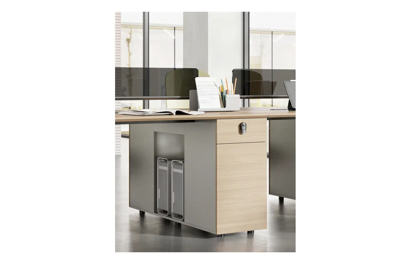 ZL-D0124 commercial staff desk, product view 6